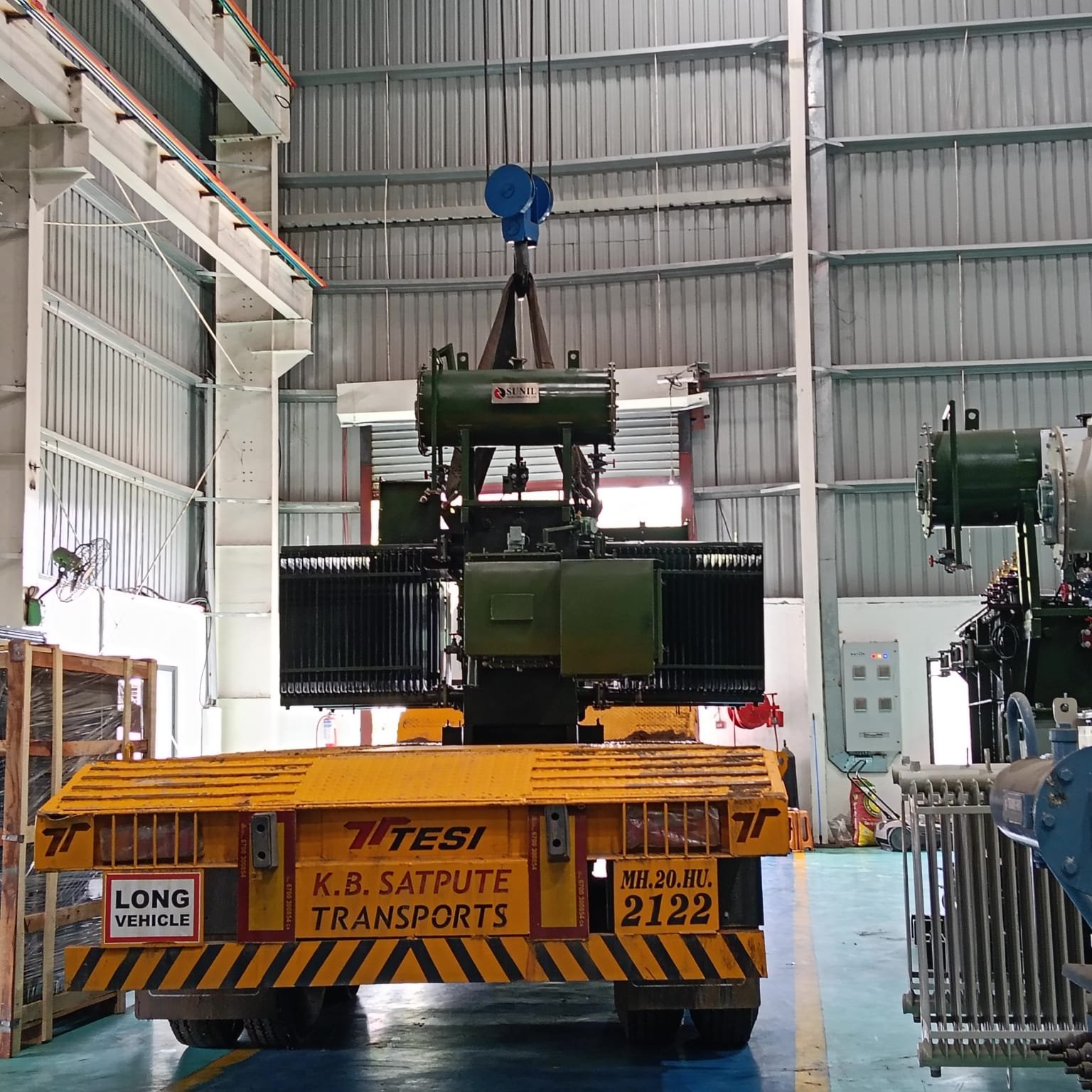Transformer dispatch loading at Sunil Transenergy factory